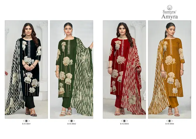 Amyra By Saumya Printed Pashmina Dress Material Wholesale Shop In Surat